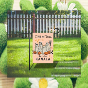 Trick Or Treat Cat For Kamala Halloween Flag