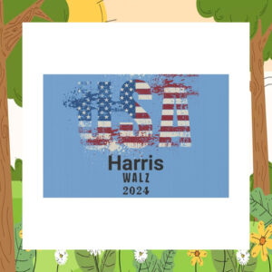 USA Harris-Walz 2024 Yard Sign
