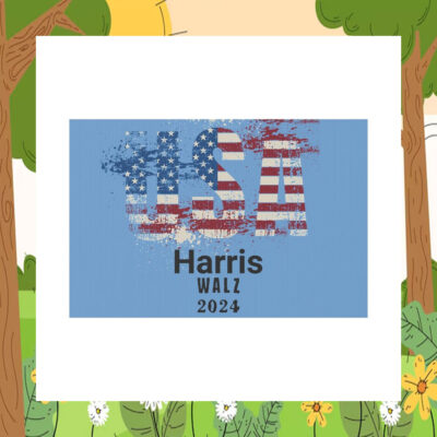 USA Harris-Walz 2024 Yard Sign