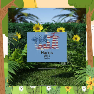 USA Harris-Walz 2024 Yard Sign