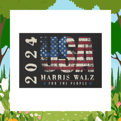 USA Harris Walz For The People 2024 Yard Sign