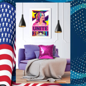 Unite 2024 LGBTQ Pop Art Framed Kamala Harris Poster