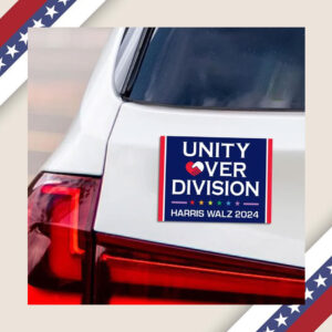 Unity Over Division Harris Walz 2024 Car Magnet