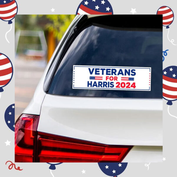 Veterans For Harris 2024 Sticker Vinyl Decal