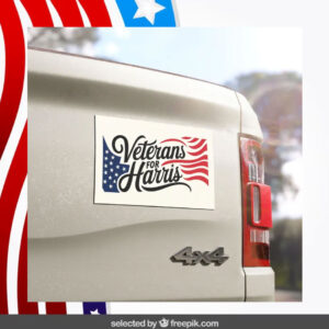 Veterans For Harris Car Magnet