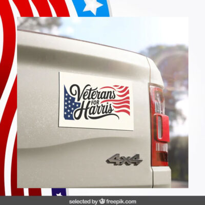 Veterans For Harris Car Magnet