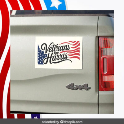 Veterans For Harris Car Magnet