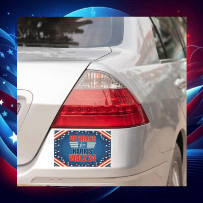 Veterans For Harris Walz 2024 Car Magnet
