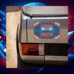 Veterans For Harris Walz 2024 Car Magnet