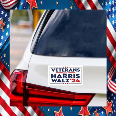 Veterans For Harris Walz 2024 Car Magnets