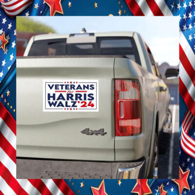 Veterans For Harris Walz 2024 Car Magnets