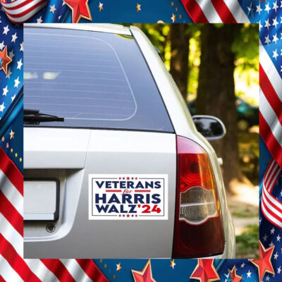 Veterans For Harris Walz 2024 Car Magnets