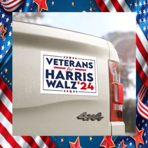 Veterans For Harris Walz 2024 Car Magnets