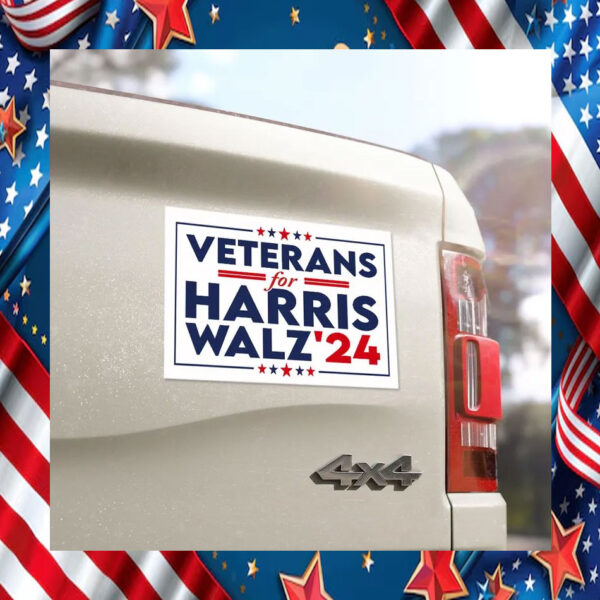 Veterans For Harris Walz 2024 Car Magnets