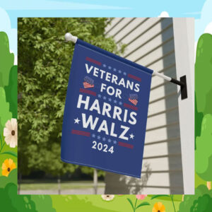 Veterans For Harris Walz 2024 Garden And House Flag