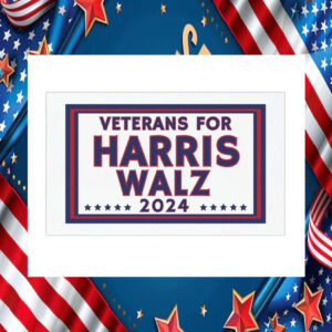 Veterans For Harris Walz 2024 Magnet