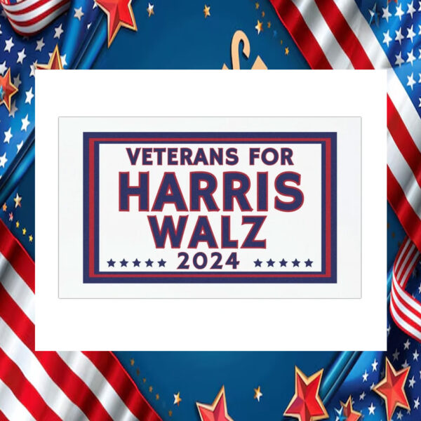 Veterans For Harris Walz 2024 Magnet