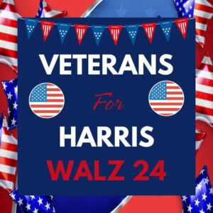 Veterans For Harris Walz 24 Car Magnets