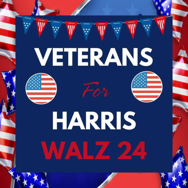 Veterans For Harris Walz 24 Car Magnets