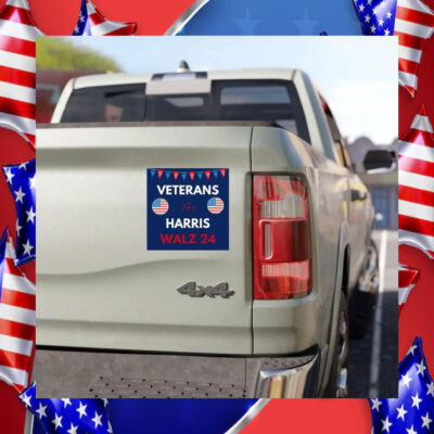 Veterans For Harris Walz 24 Car Magnets