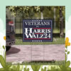 Veterans For Harris Walz 24 Political Yard Signs