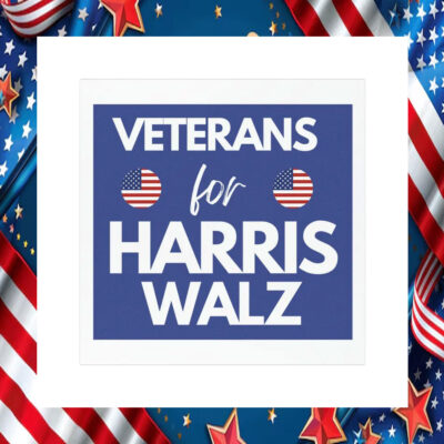 Veterans For Harris Walz Car Magnets
