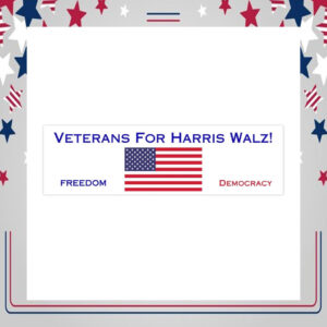 Veterans For Harris Walz! Freedom Democracy Sticker