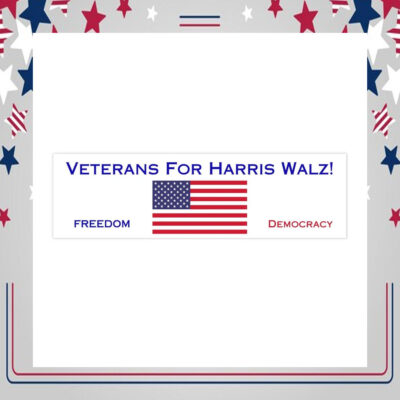 Veterans For Harris Walz! Freedom Democracy Sticker
