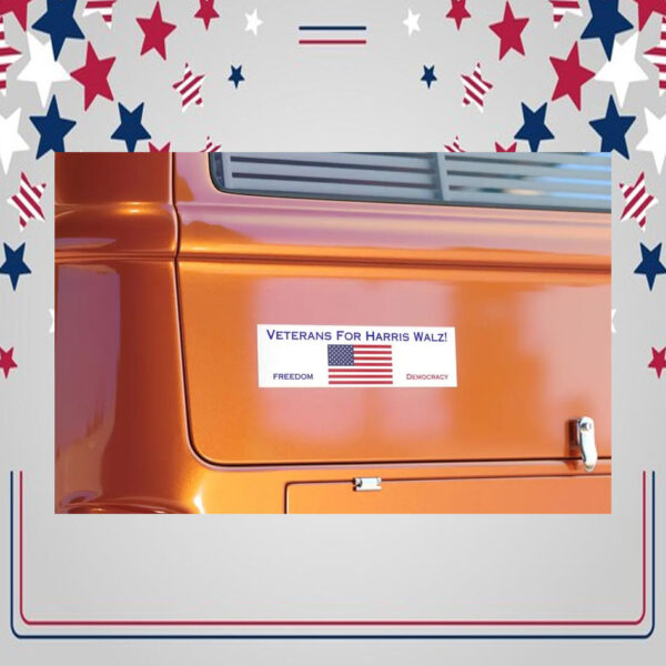 Veterans For Harris Walz! Freedom Democracy Sticker