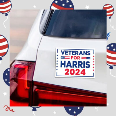 Veterans For Kamala Harris 2024 Car Magnet