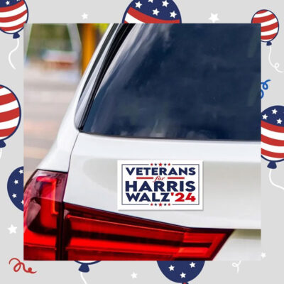 Veterans For Kamala Harris Walz 2024 Car Magnets