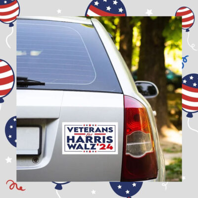 Veterans For Kamala Harris Walz 2024 Car Magnets