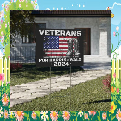 Veterans For Kamala Harris Walz 2024 Yard Signs