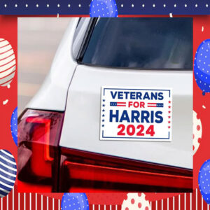 Veterans for Harris 2024 Car Magnet