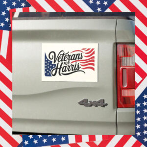 Veterans for Harris Walz Car Magnet