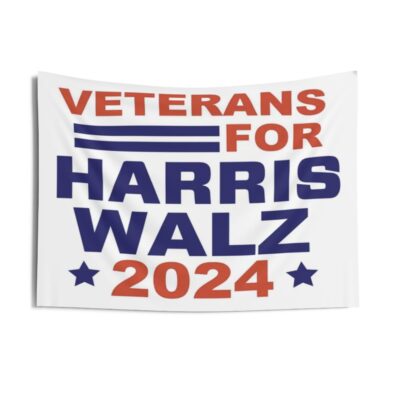 Veterans for Harris Walz Indoor Wall Tapestry