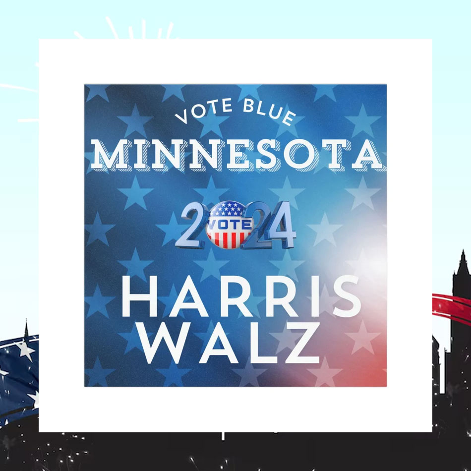 Vote Blue Minnesota 2024 Harris Walz Car Magnet