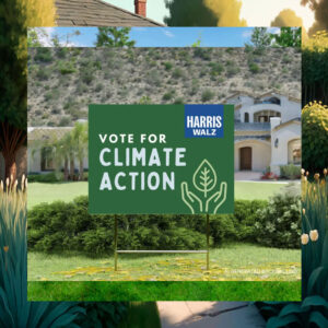 Vote For Climate Action Harris Walz Yard Sign