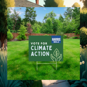 Vote For Climate Action Harris Walz Yard Sign