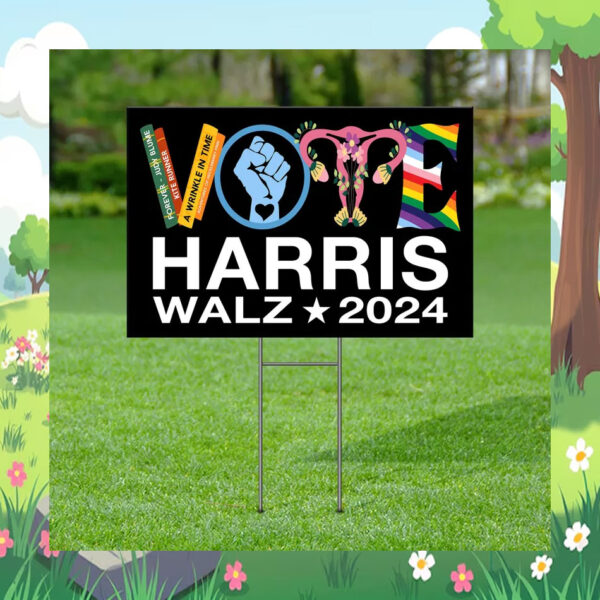 Vote Harris Walz 2024 Election Yard Sign