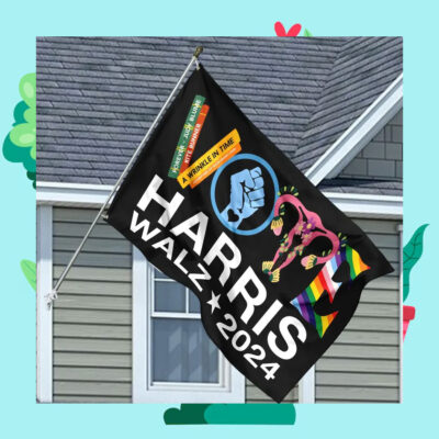 Vote Harris Walz 2024 Flag