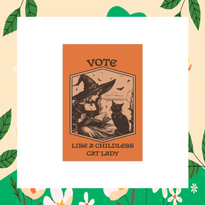 Vote Like A Childless Cat Lady For Kamala Harris Flag