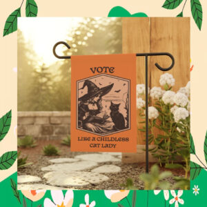 Vote Like A Childless Cat Lady For Kamala Harris Flag