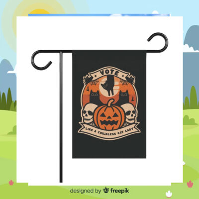 Vote like A Childless Cat Lady Kamala Harris Halloween Flag