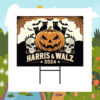 Vote like Harris Walz 2024 Halloween Childless Cat Lady Yard Sign