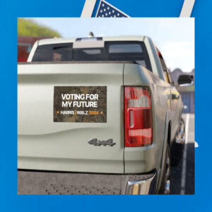 Voting For My Future Harris Walz 24 Car Magnet
