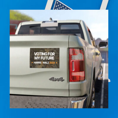 Voting For My Future Harris Walz 24 Car Magnet