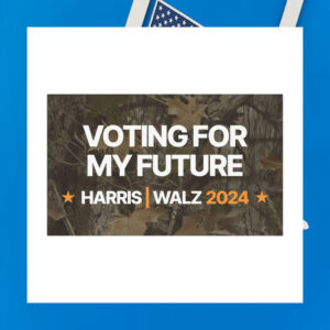 Voting For My Future Harris Walz 24 Car Magnet