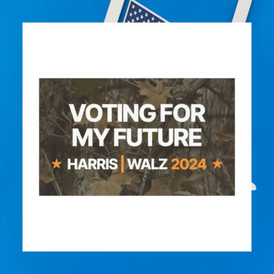 Voting For My Future Harris Walz 24 Car Magnet