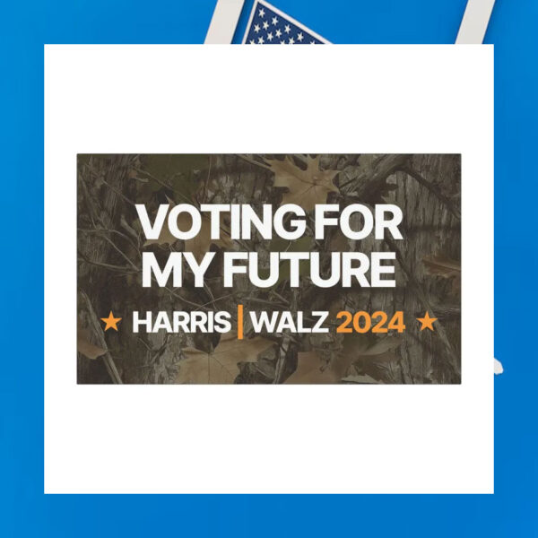 Voting For My Future Harris Walz 24 Car Magnet